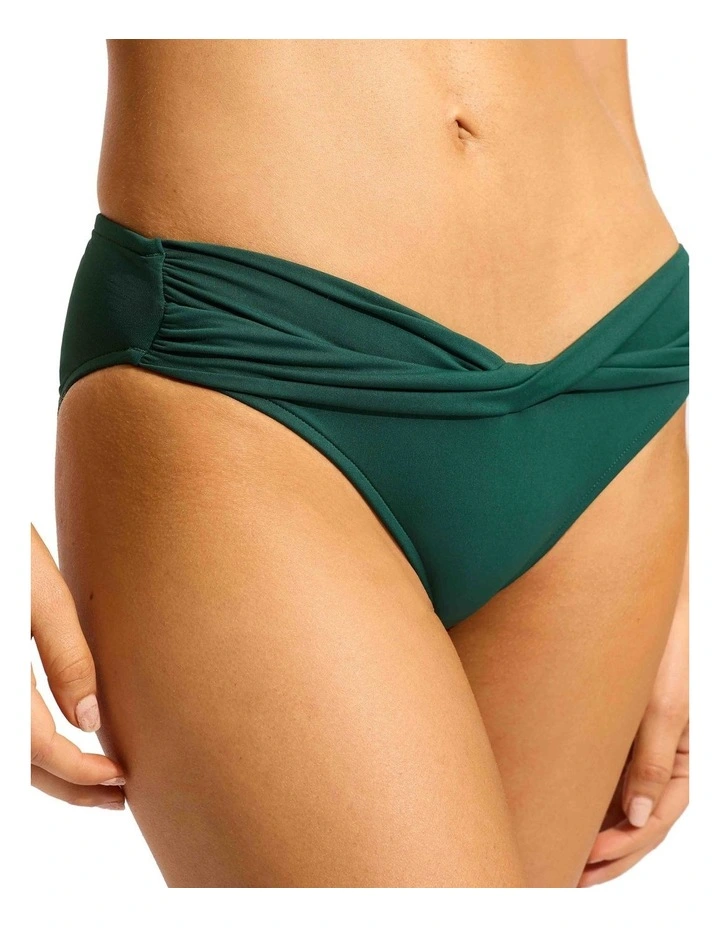 Collective Twist Band Mini Hipster Pant in Green image 4