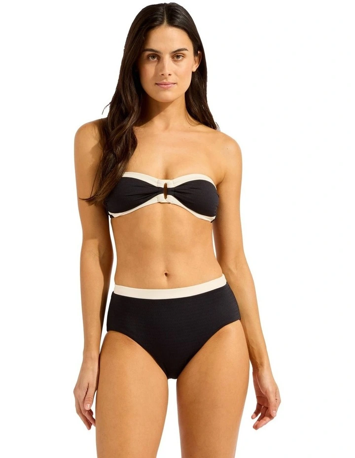 Bandwave Belted High Waisted Pant in Black image 1