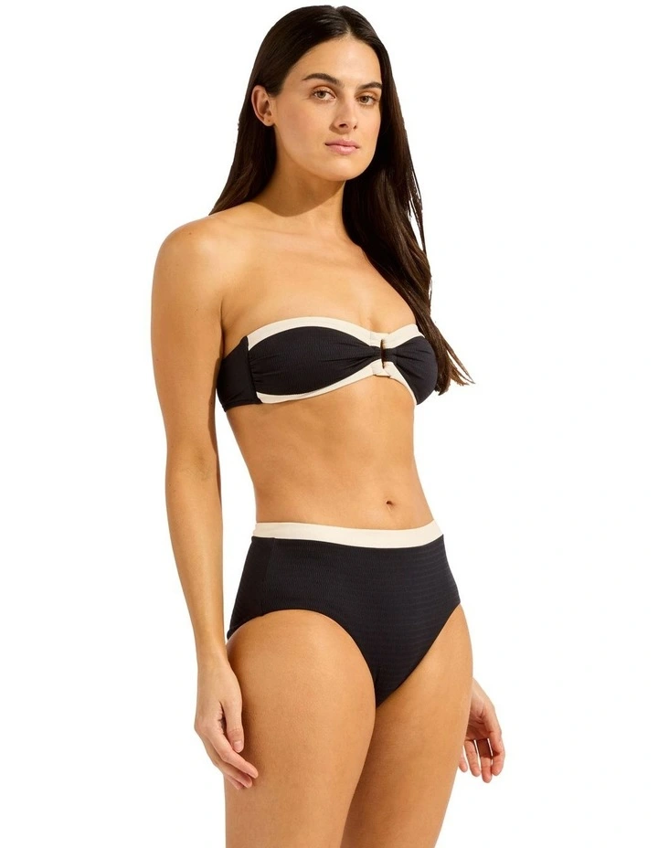 Bandwave Belted High Waisted Pant in Black image 2