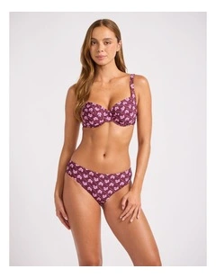 Batik Bloom Retro Pant - Dark Burgundy