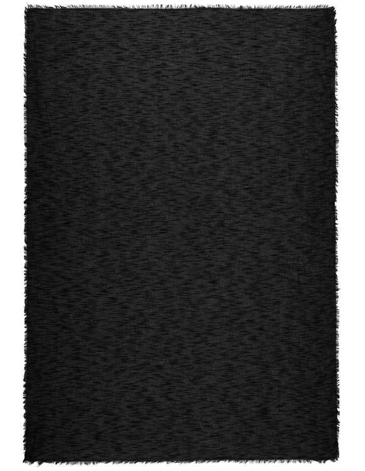 Beach Essential Textured Cotton Beach Wrap Black image 4