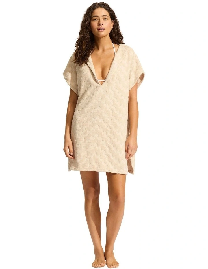 Towel Poncho in Sand image 1