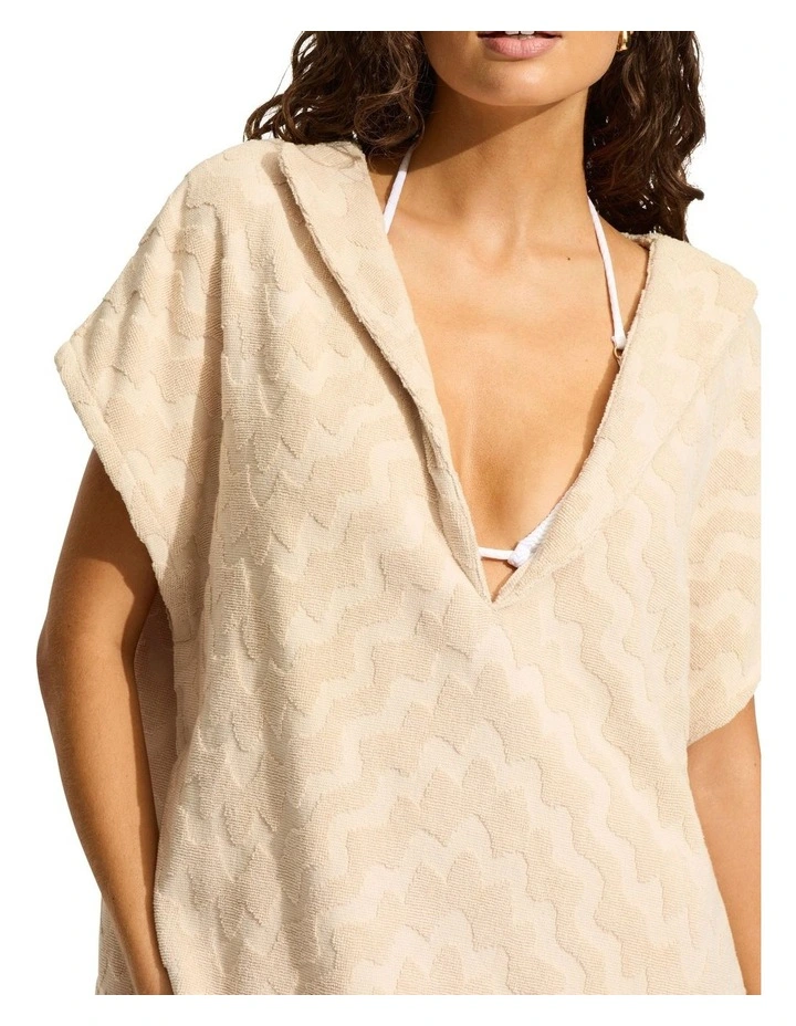 Towel Poncho in Sand image 4