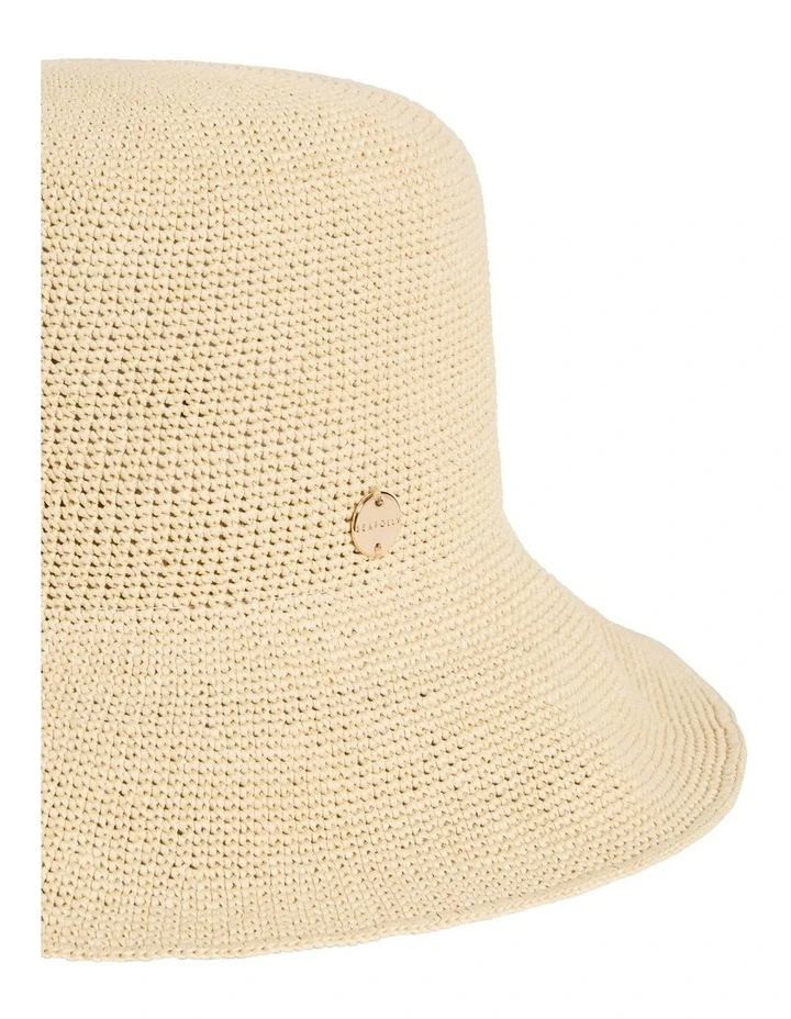 Shady Lady Packable Raffia Bucket Hat in Natural image 3