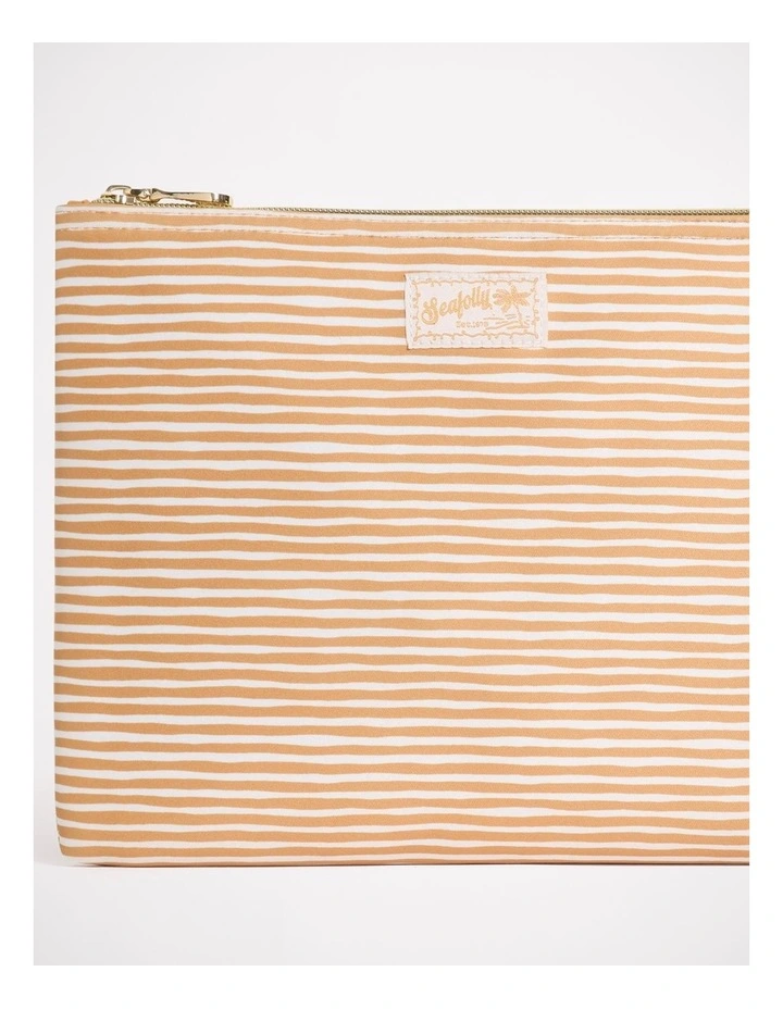 CarriedAway Stripe Neoprene Bag Tan image 2