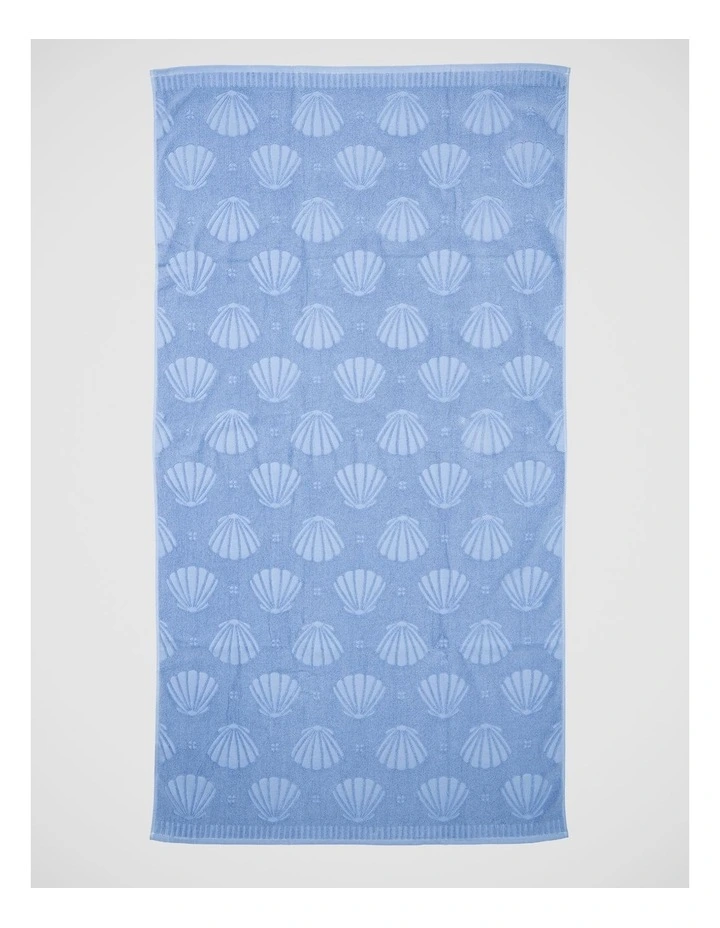 Fringe Benefits Jacquard Border Towel Cornflower image 2