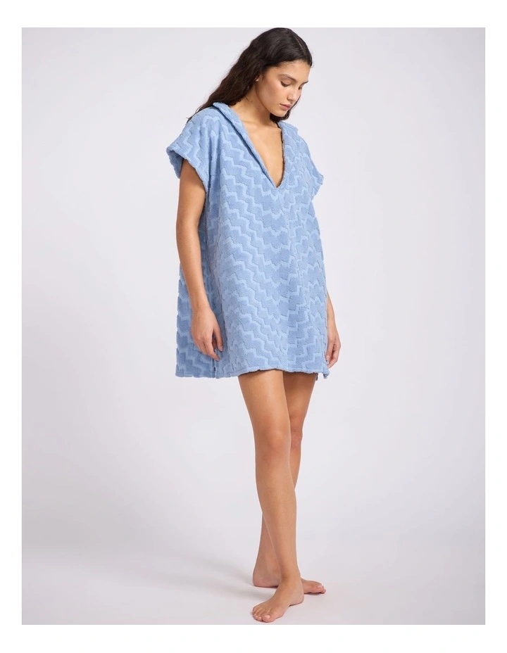 FringeBenefits Towel Poncho Cornflower image 2