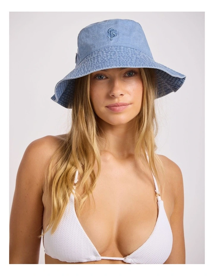 ShadyLady Washed Bucket Hat Denim Blue image 2