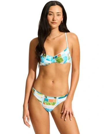 Sunset Hipster Bikini Bottom in Turquoise