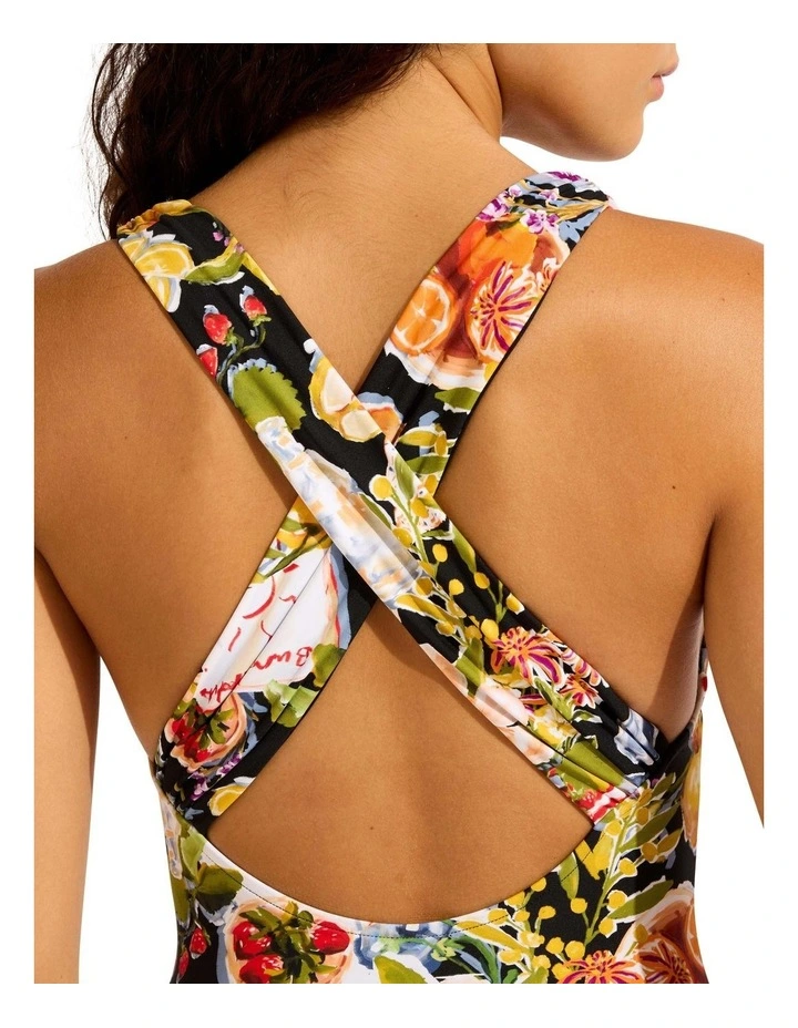 Riviera Coast Cross Back One Piece in Black image 4