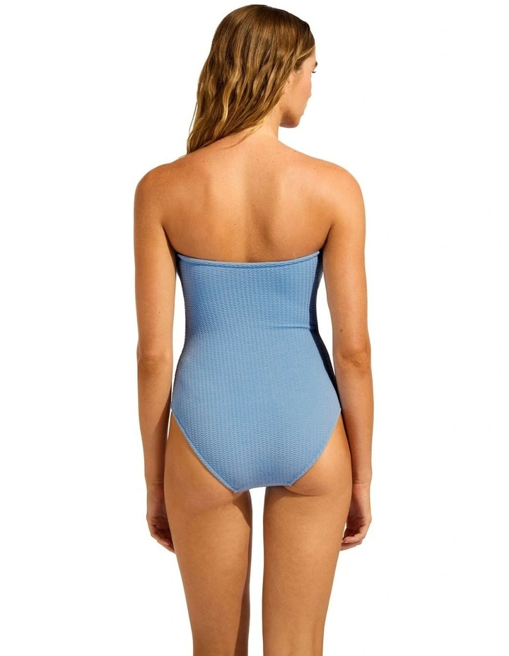 Sea Dive Bandeau One Piece in Blue image 2