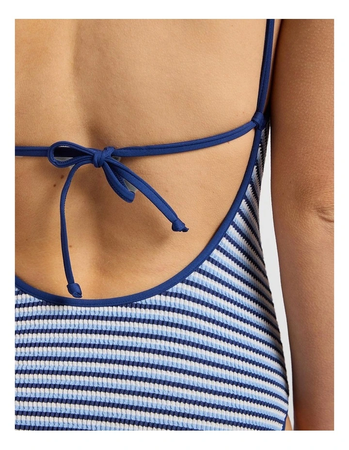 Horizons Scoop Neck Tie Back One Piece in Marine image 4