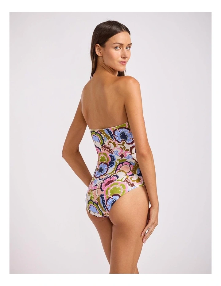 SeaBlossom Bandeau One Piece in Vanilla Floral Print image 3