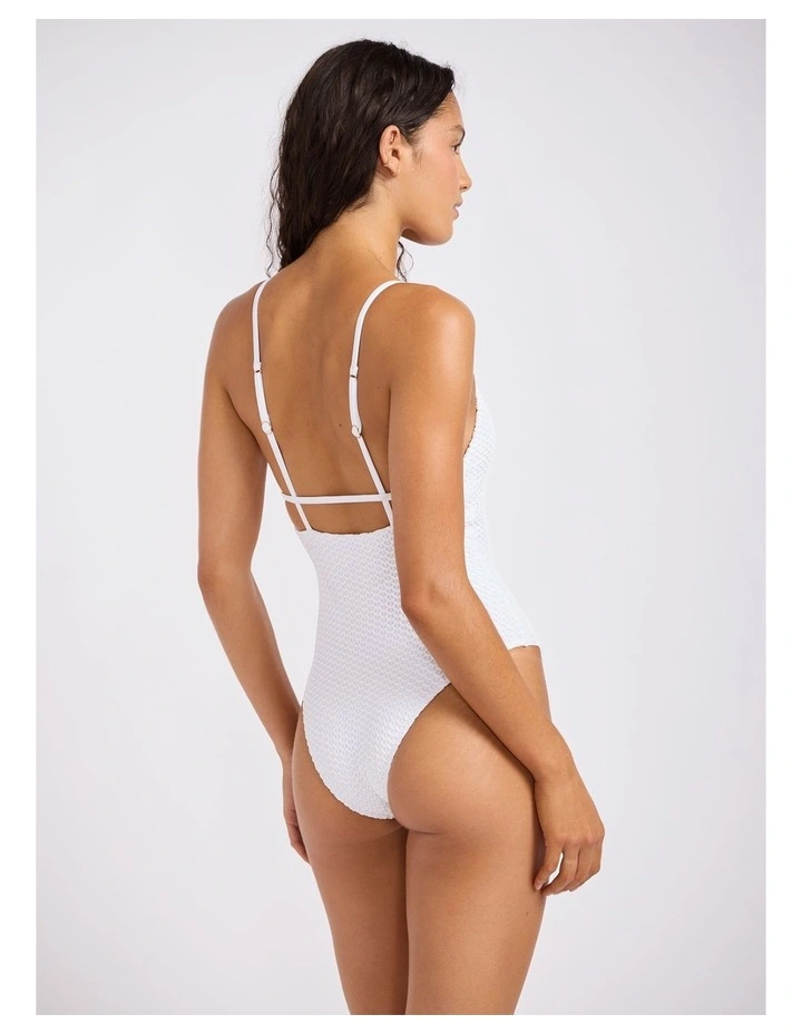 High Tide V Neck One Piece White image 3
