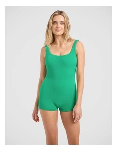 SeaDive Scoop Neck Boyleg One Piece Kelly Green