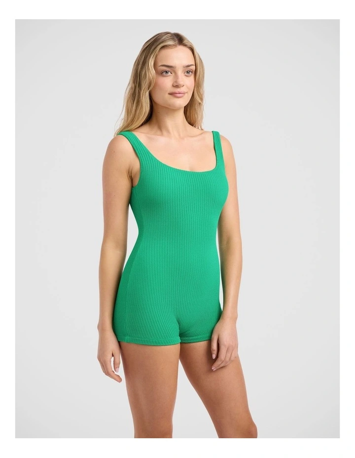 SeaDive Scoop Neck Boyleg One Piece Kelly Green image 2