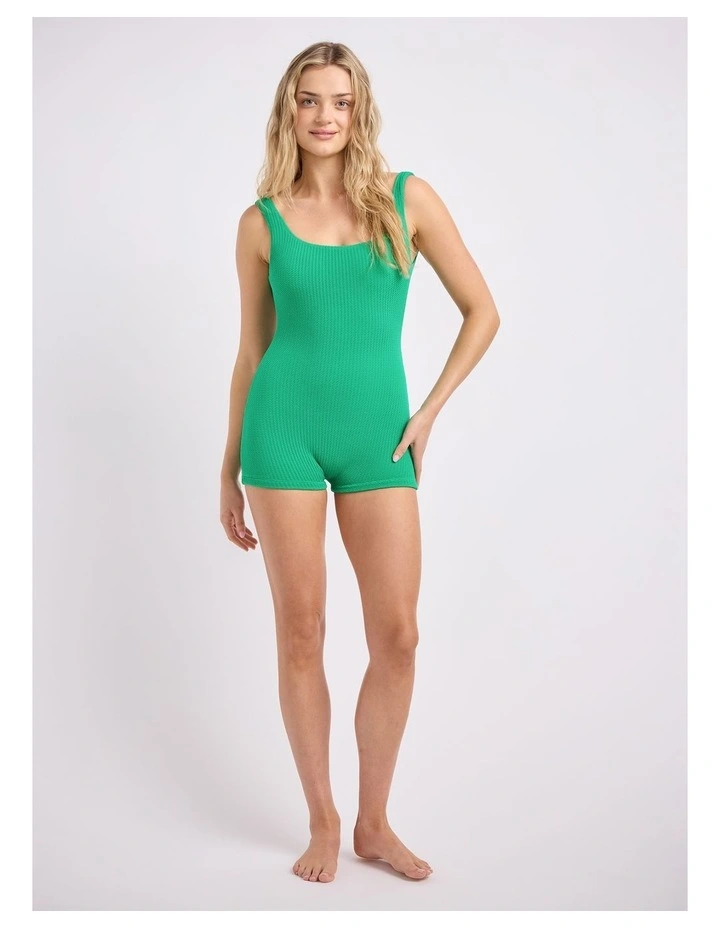 SeaDive Scoop Neck Boyleg One Piece Kelly Green image 5