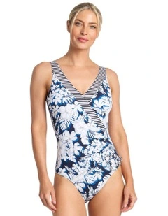 Anchor Gathered Surplice One Piece in Multi