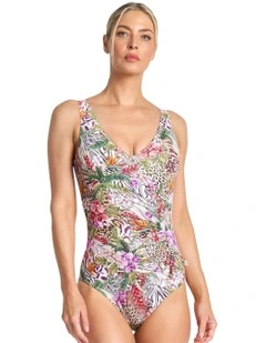 Lilymaze Gathered Surplice One Piece in Multi