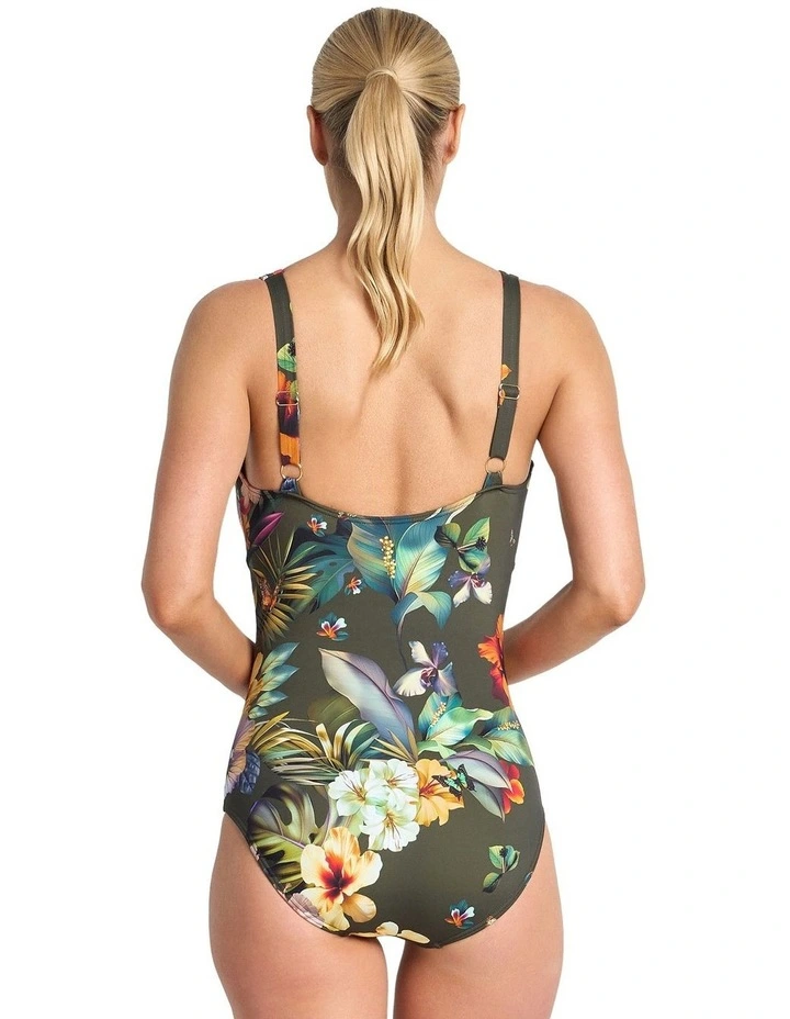 Hibiscus DD/E Bar Front One Piece in Green image 2