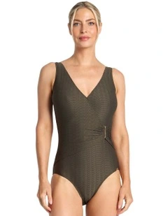 Sky High Bar Surplice One Piece in Green
