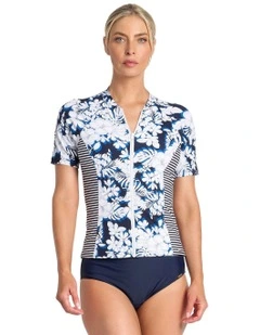 Anchor Short Sleeve Mastectomy Rashie in Multi