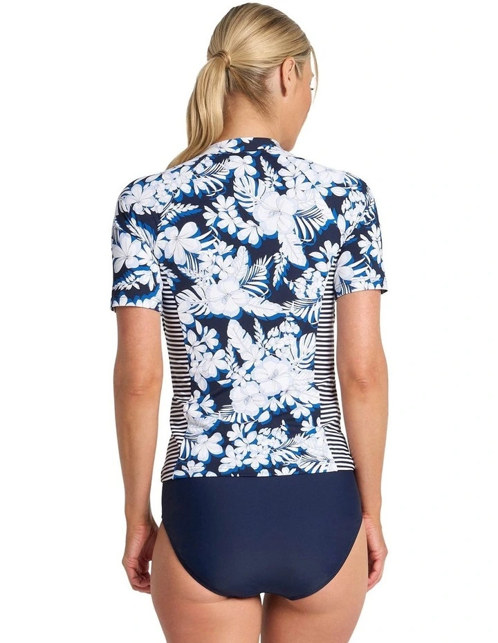 Anchor Short Sleeve Mastectomy Rashie in Multi image 3
