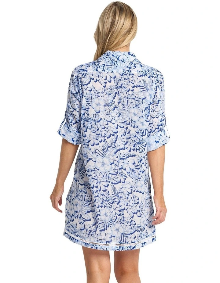 Anchor Ladder Button Shirt in White image 2