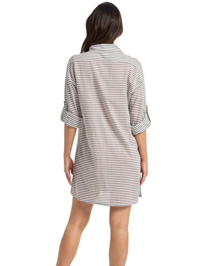 Fresh Button Through Shirt in Green image 2
