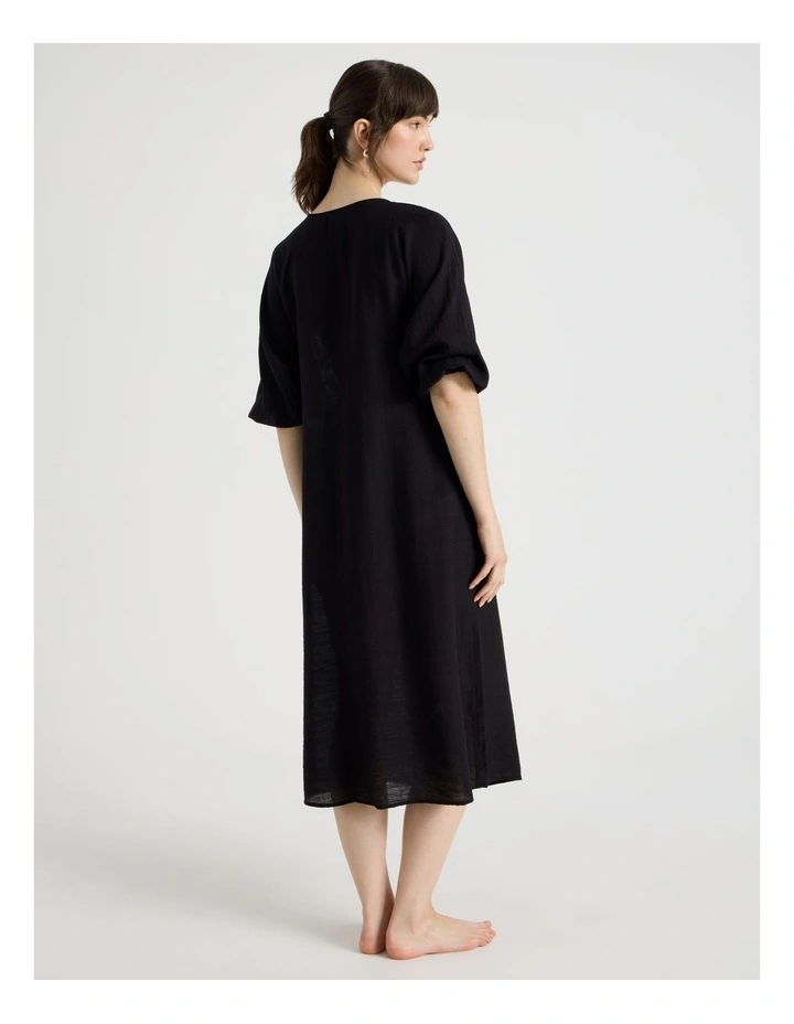 Vivienne Wrap Overswim Dress in Black image 6