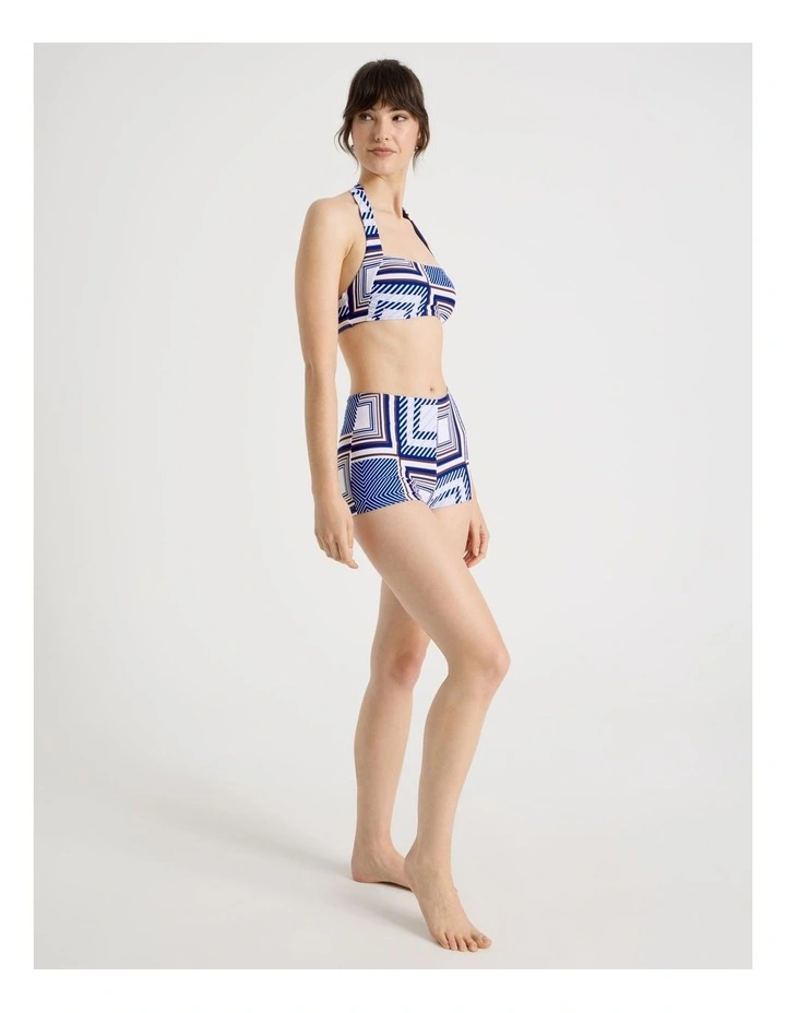 Chelsea Swim Shortie in Navy Scarf Print image 2
