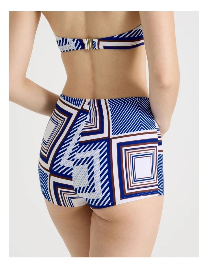 Chelsea Swim Shortie in Navy Scarf Print image 5