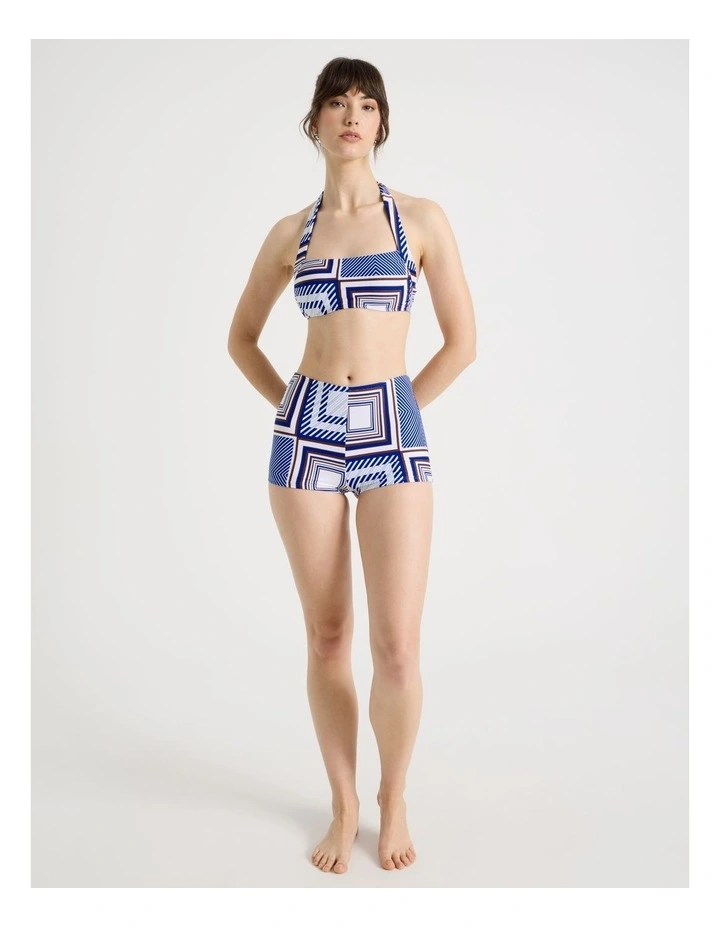 Chelsea Swim Shortie in Navy Scarf Print image 6