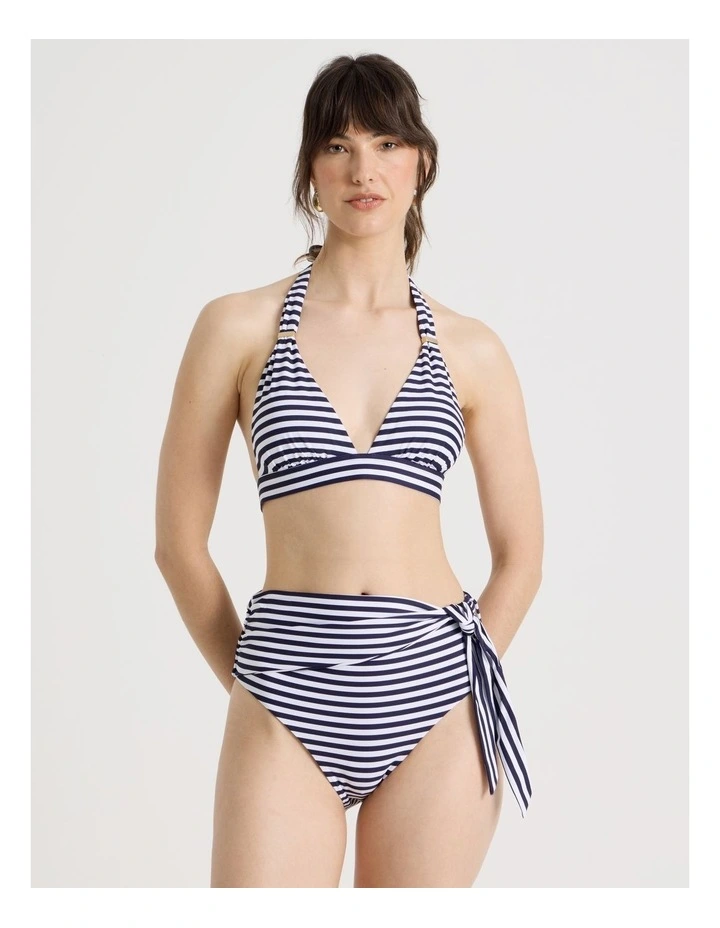 Laurel High Swim Bottom in Navy Stripe image 3
