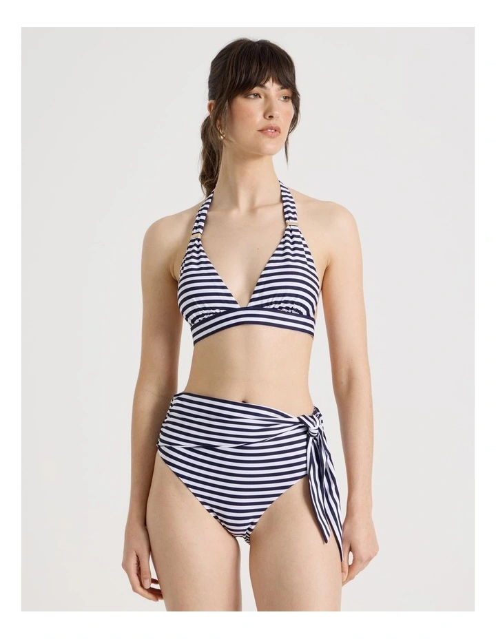 Laurel High Swim Bottom in Navy Stripe image 5