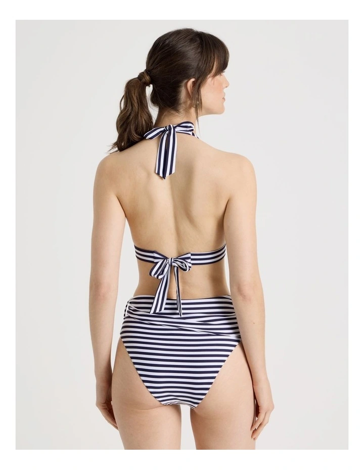 Laurel High Swim Bottom in Navy Stripe image 6