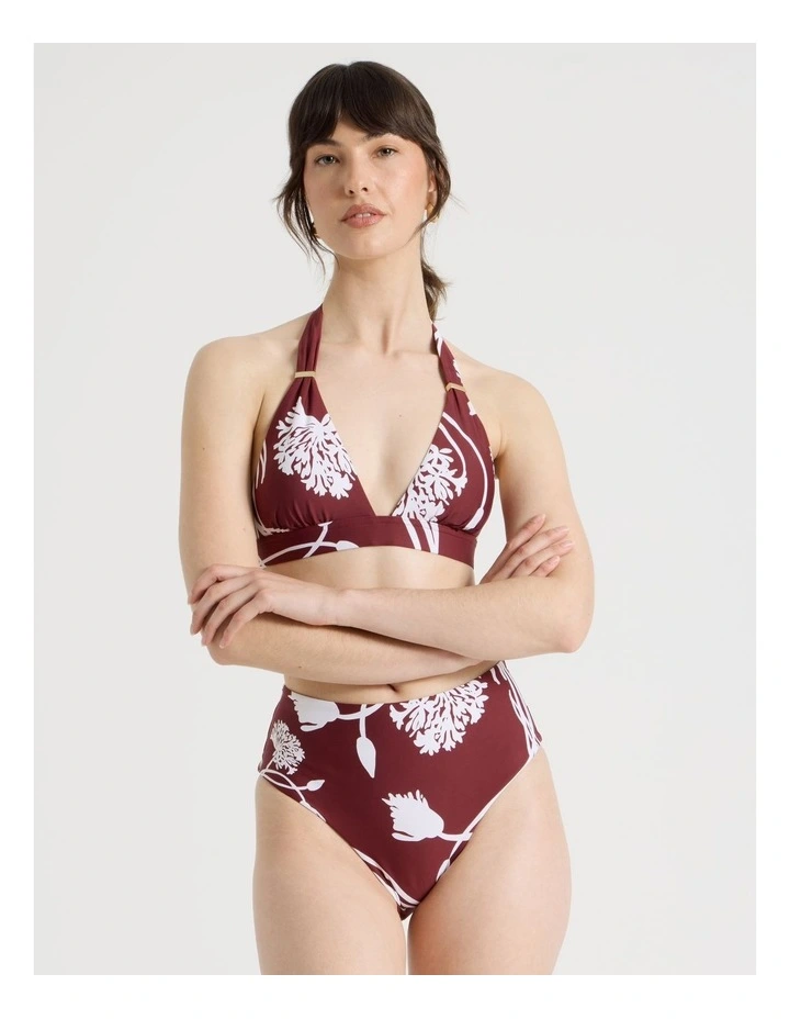 Lana High Rise Swim Bottom in Pinot Dandelion image 1