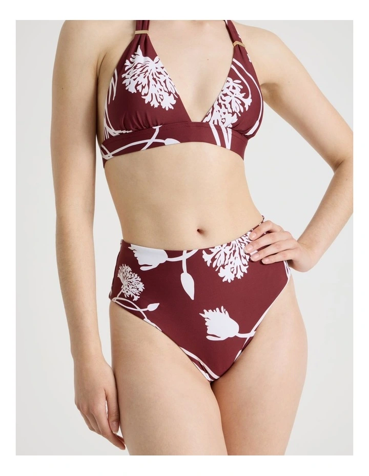 Lana High Rise Swim Bottom in Pinot Dandelion image 2