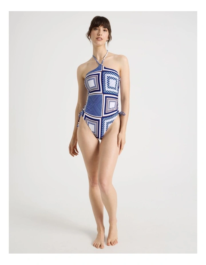 Eloise Swimsuit in Navy Scarf Print image 3