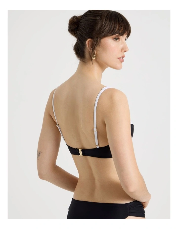 Lulu Swim Top in Black image 6