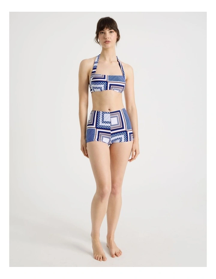 Michelle Swim Top in Navy Scarf Print image 3