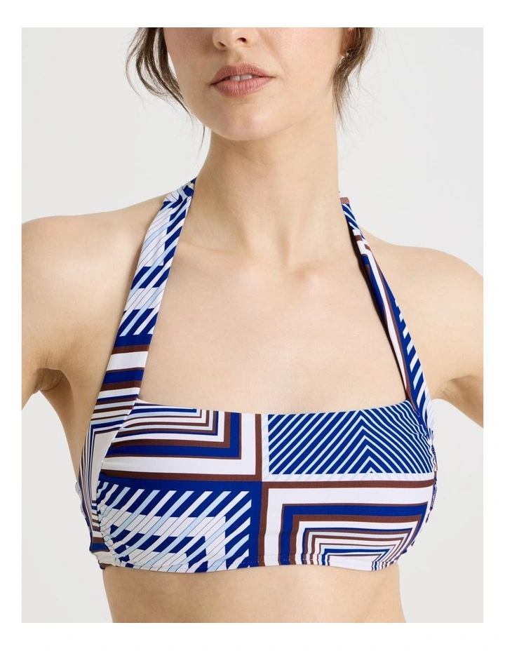 Michelle Swim Top in Navy Scarf Print image 6