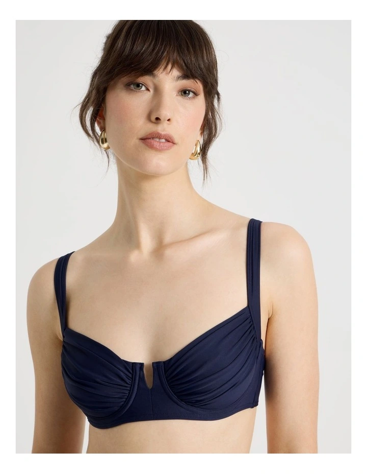 Leila Swim Top in Navy image 1