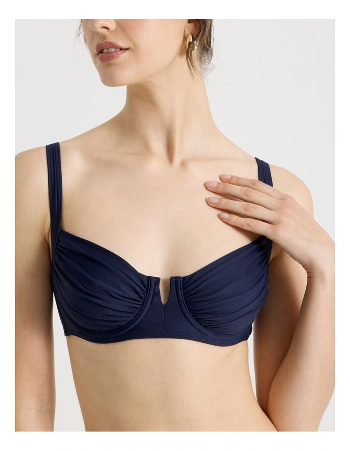 Leila Swim Top in Navy image 3