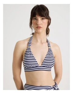 Eleanor Swim Top in Navy Stripe