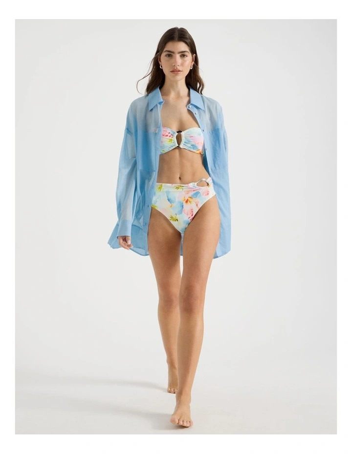 Maxine Sheer Overswim Shirt in Blue image 2