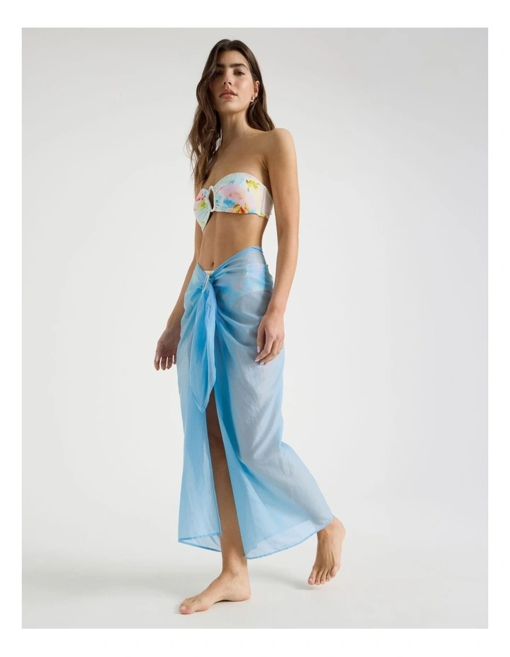 Genevieve Sheer Sarong in Blue image 3