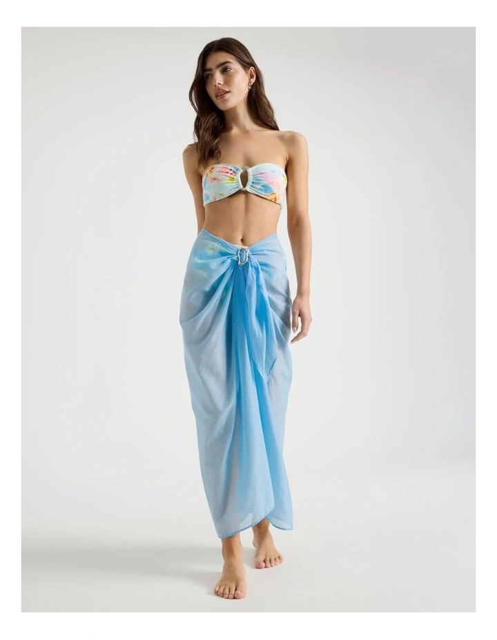 Genevieve Sheer Sarong in Blue image 5