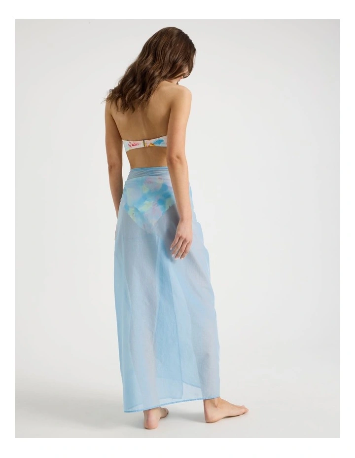 Genevieve Sheer Sarong in Blue image 6