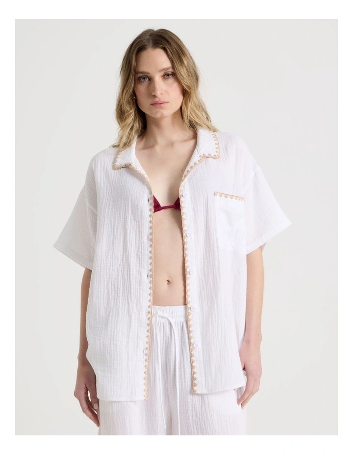 Sadie Shirt in White image 4